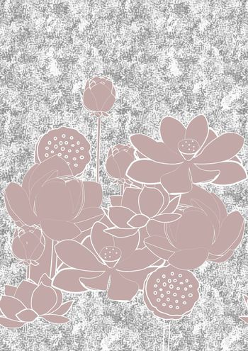 荷花印花华亿平台图片