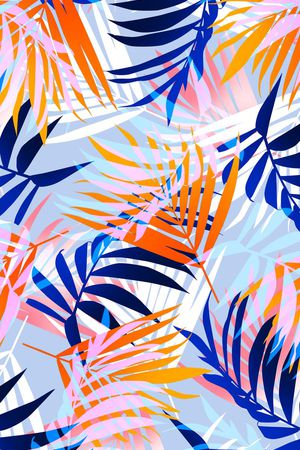 热带、树叶、简单印花华亿平台图片