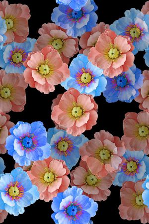 水彩花朵印花华亿平台图片