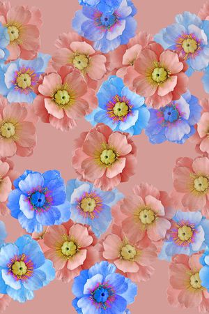 水彩花朵印花华亿平台图片