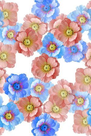 水彩花朵印花华亿平台图片
