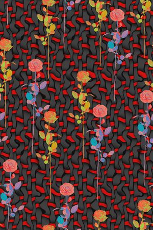 风格化花卉印花华亿平台图片