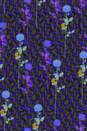 风格化花卉印花华亿平台图片