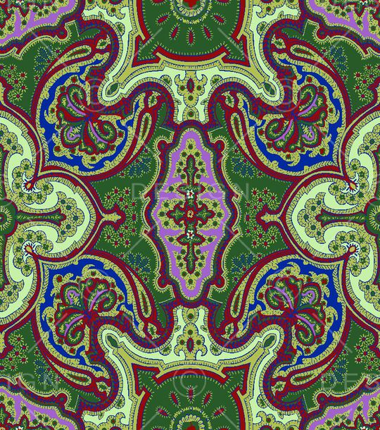 佩斯利印花华亿平台图片