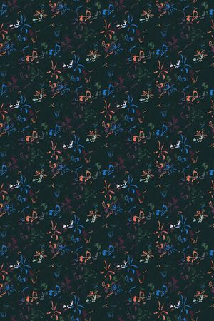 手绘花纹印花华亿平台图片