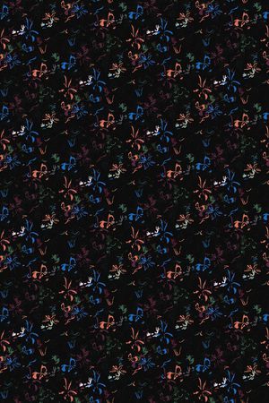 手绘花纹印花华亿平台图片