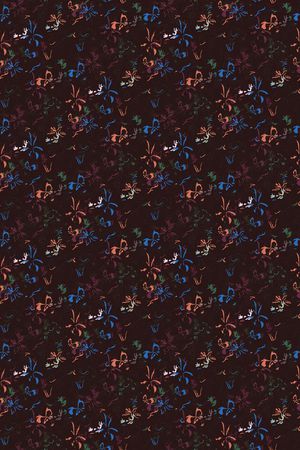 手绘花纹印花华亿平台图片