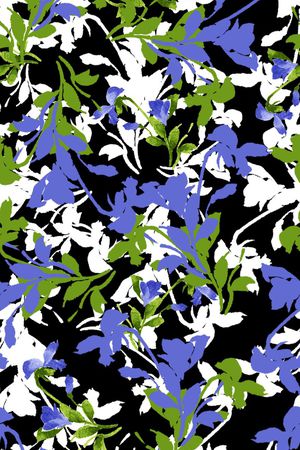 抽象花卉印花华亿平台图片