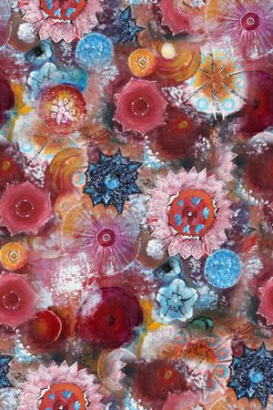 花卉印花华亿平台图片