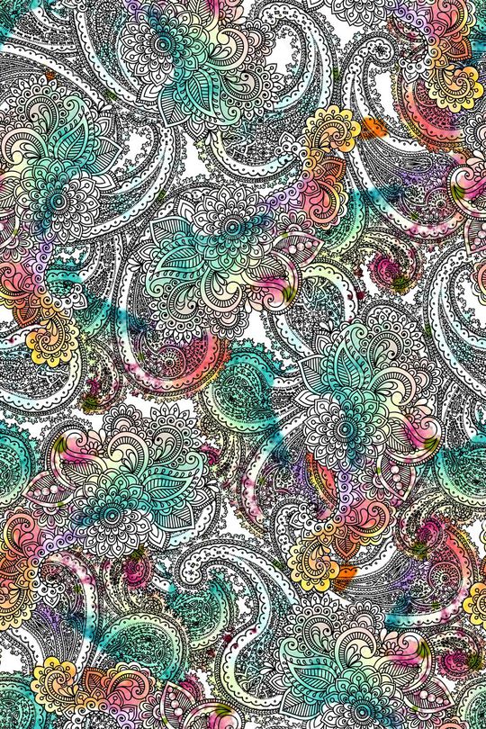 佩斯利印花华亿平台图片