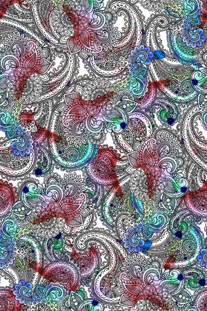 佩斯利印花华亿平台图片