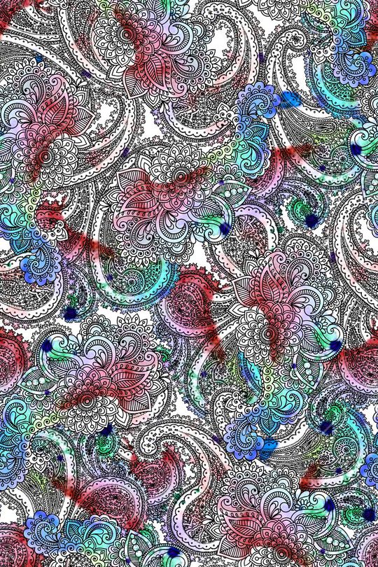 佩斯利印花华亿平台图片