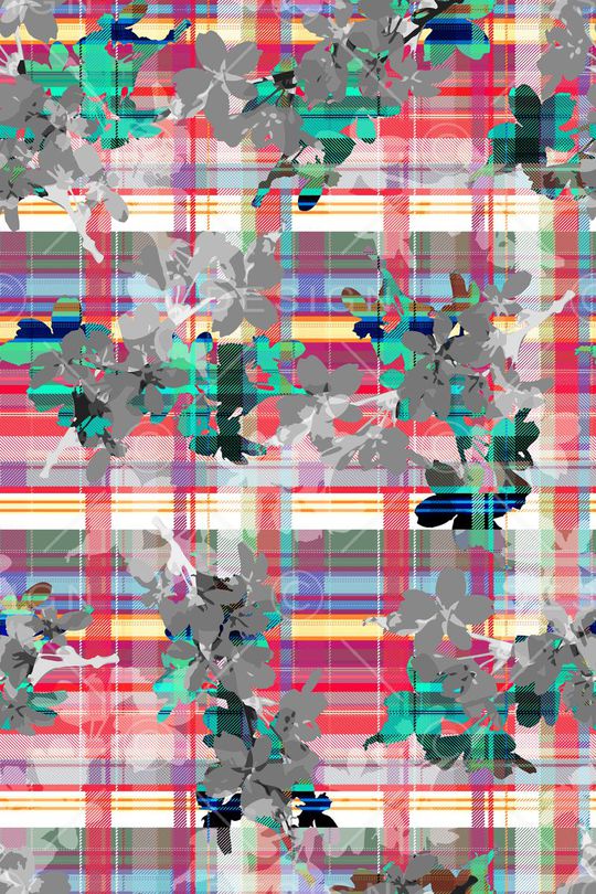 女装。格子印花华亿平台图片