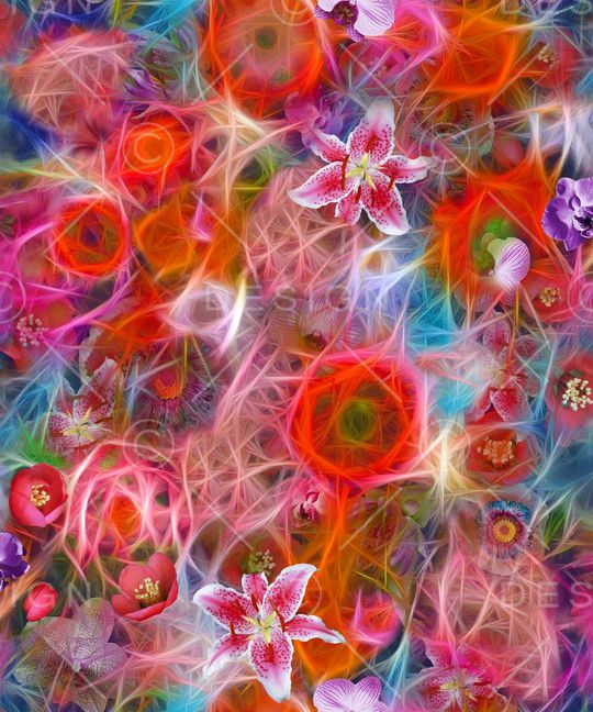 花卉印花华亿平台图片