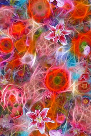 花卉印花华亿平台图片