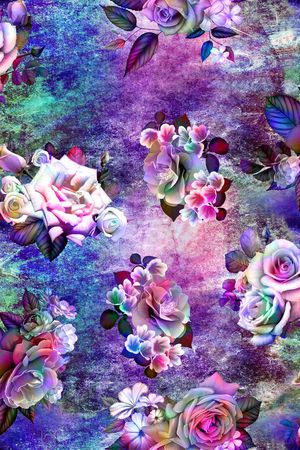 花卉印花华亿平台图片