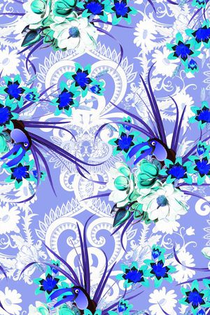 浪漫花卉动物印花华亿平台图片