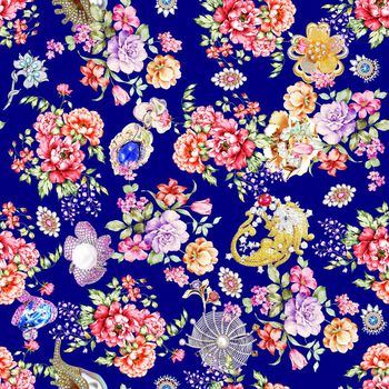 676031-花卉宝石珠宝蓝