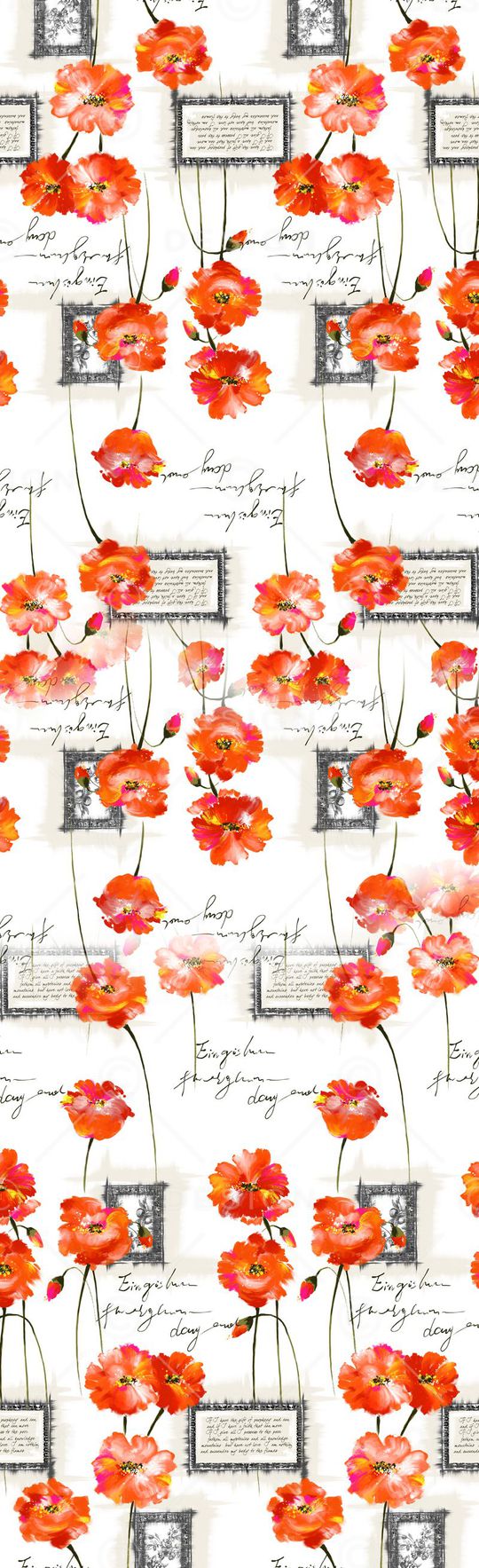 古典水彩花卉长围巾印花华亿平台图片