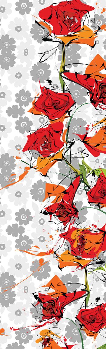 复古玫瑰花印花华亿平台图片