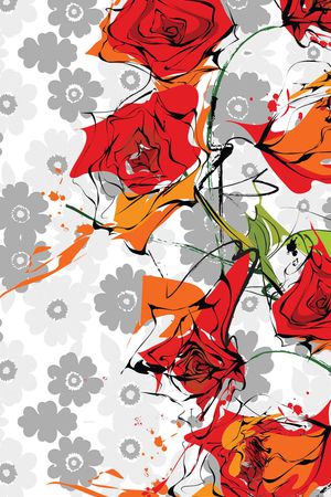 复古玫瑰花印花华亿平台图片