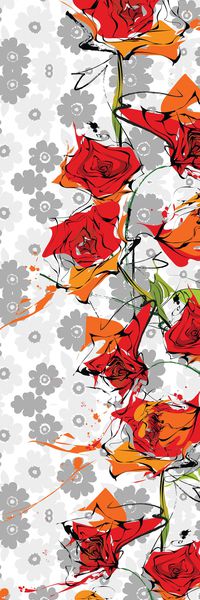 复古玫瑰花印花华亿平台图片