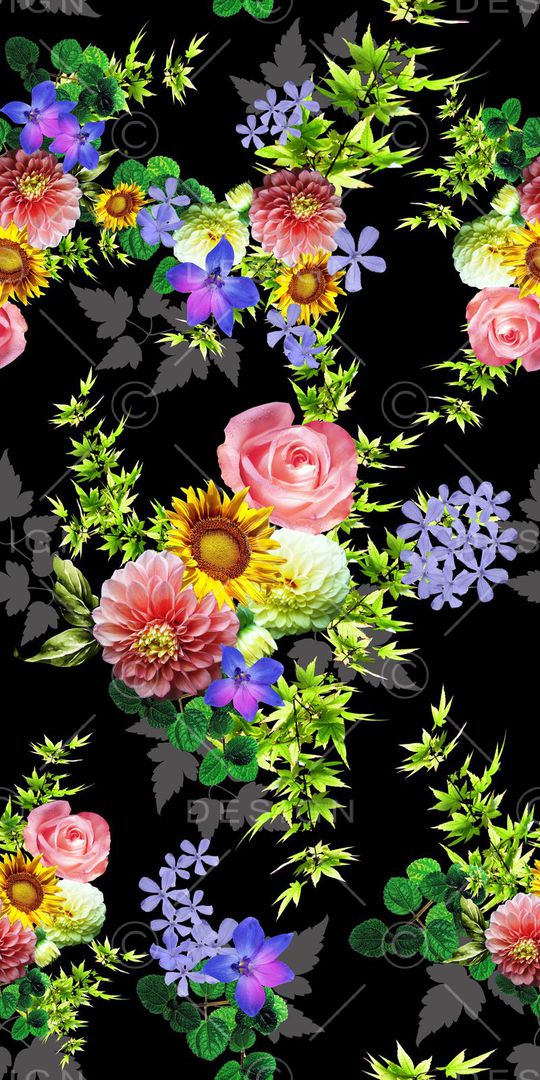 树叶枝条印花华亿平台图片