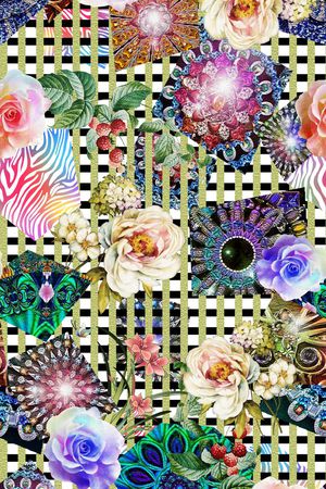 抽象炫光印花华亿平台图片