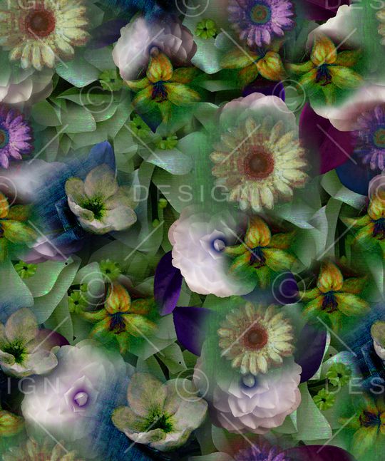 花卉印花华亿平台图片