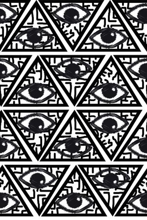 眼睛印花华亿平台图片