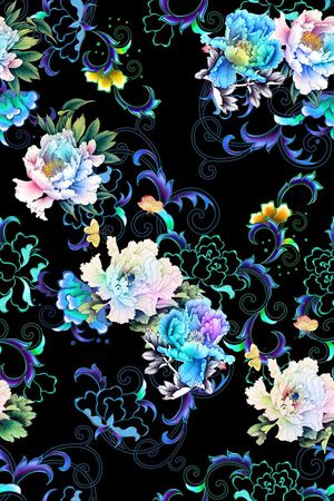 中国风印花华亿平台图片