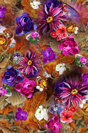 鲜花、花卉印花华亿平台图片