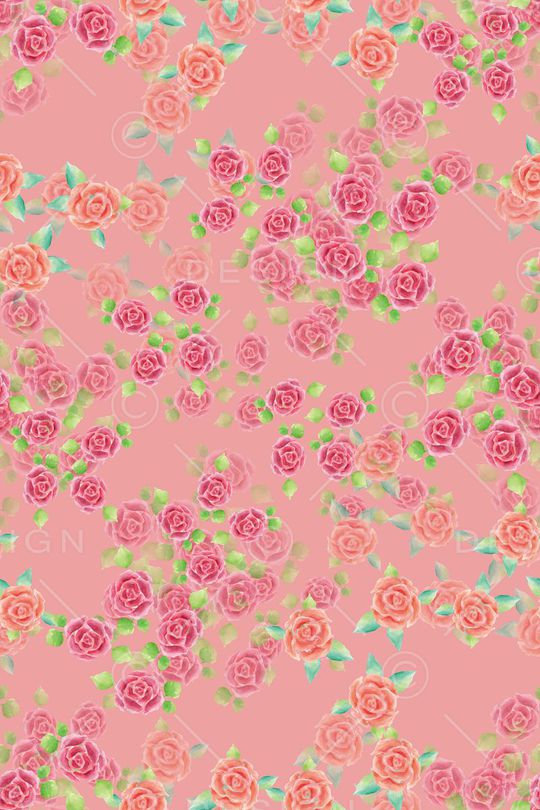 水彩花朵印花华亿平台图片