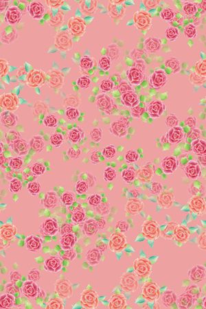 水彩花朵印花华亿平台图片