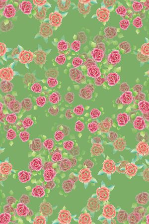 水彩花朵印花华亿平台图片