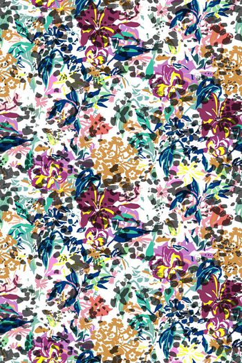 676365-手绘抽象 豹纹花卉--2