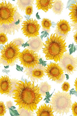 向日葵印花华亿平台图片