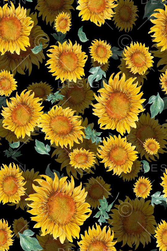 向日葵印花华亿平台图片