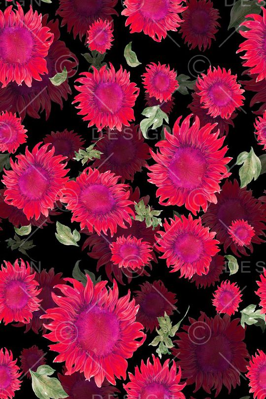 向日葵印花华亿平台图片