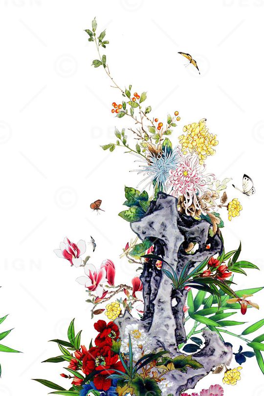 菊花印花华亿平台图片