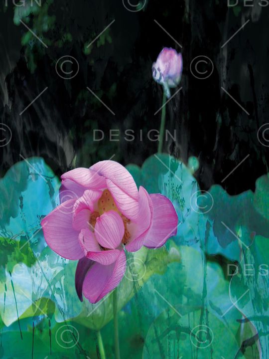 花卉印花华亿平台图片