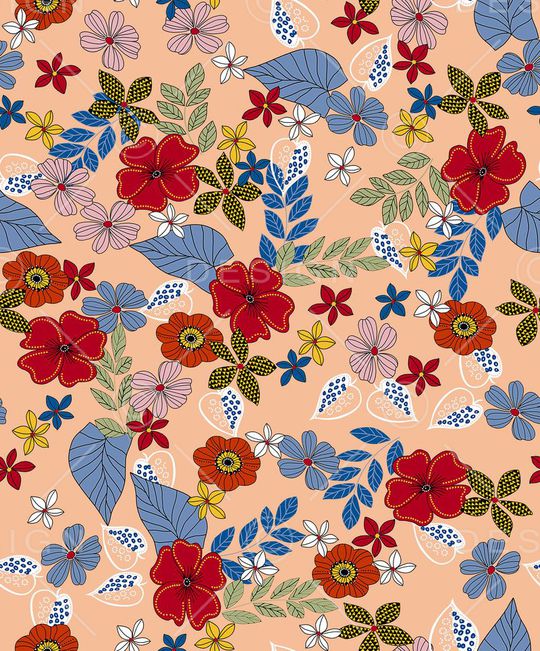 花卉印花华亿平台图片