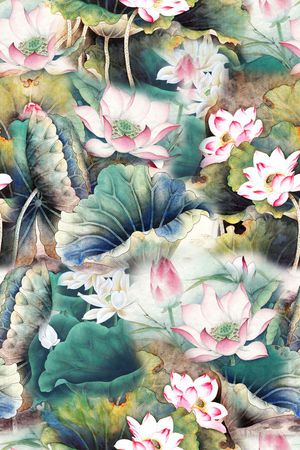 中国风印花华亿平台图片