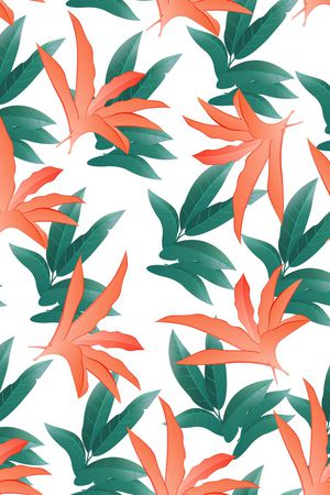 树叶热带树叶印花华亿平台图片