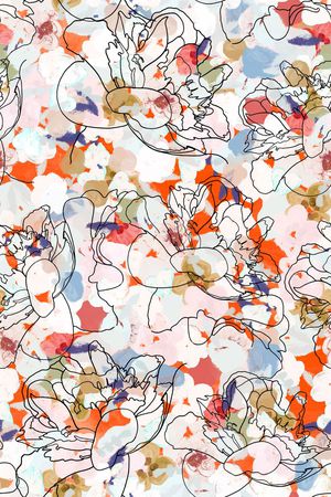 油画笔触印花华亿平台图片