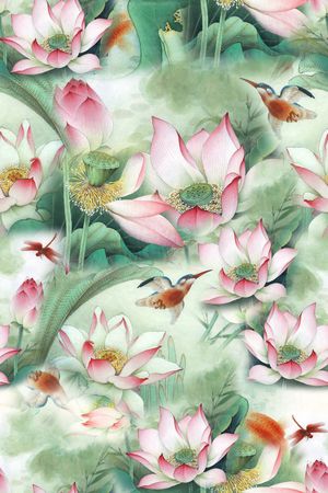 中国风印花华亿平台图片