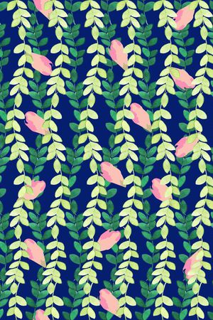 树叶印花华亿平台图片