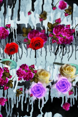 莫妮卡-大牌华亿平台印花华亿平台图片