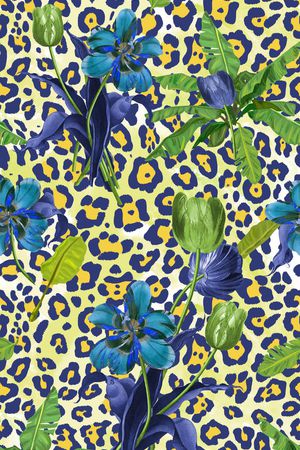 豹纹印花华亿平台图片