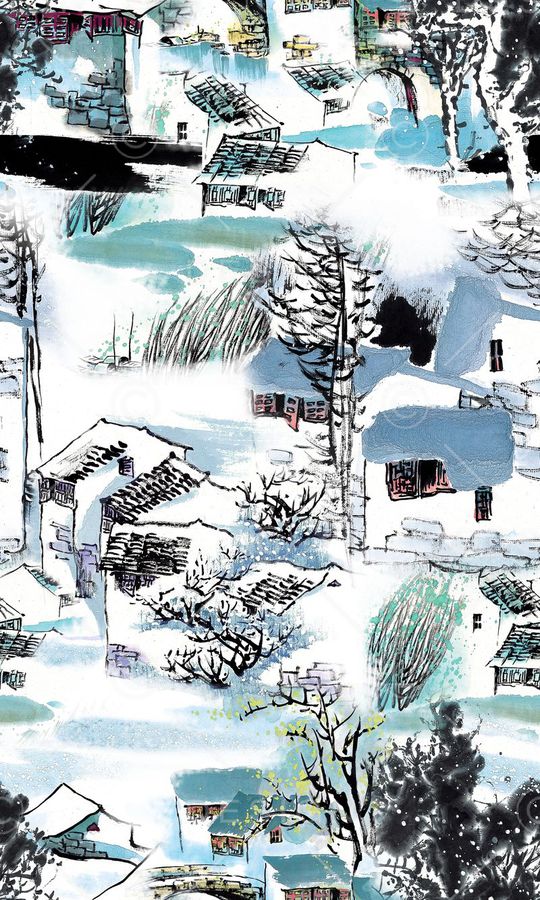 国画、水墨画、中国风印花华亿平台图片